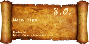 Wein Olga névjegykártya