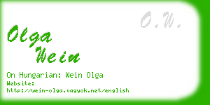 olga wein business card